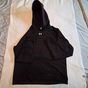 Under Armour Women's Hoodie Pull Over XL Black Drawstring Hood Hand Pouch Storm